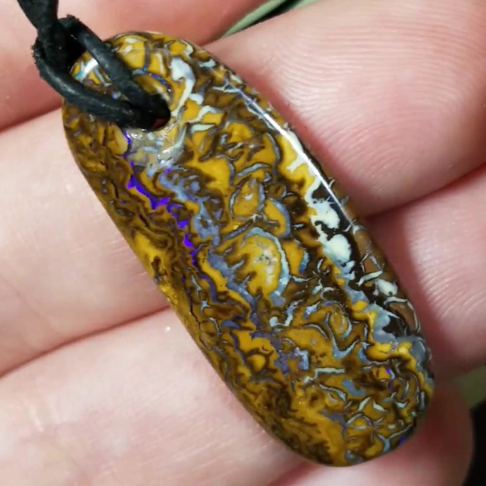 **SOLD** Unisex Australian Yowah Opal Necklace - Picture 1 of 12